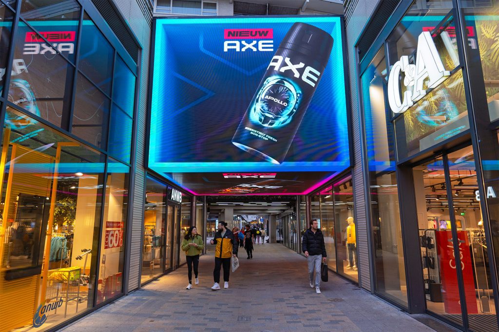 3D content digital out of home AXE Tilburg 