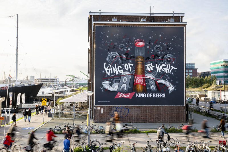 Mural creative canvas Budweiser Amsterdam